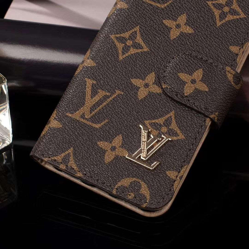 LV Wallet Case Brown Leather