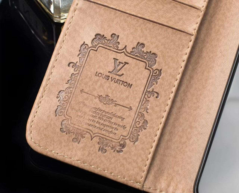 LV Wallet Case Brown Leather